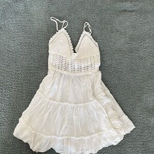 White Crochet Lace Dress